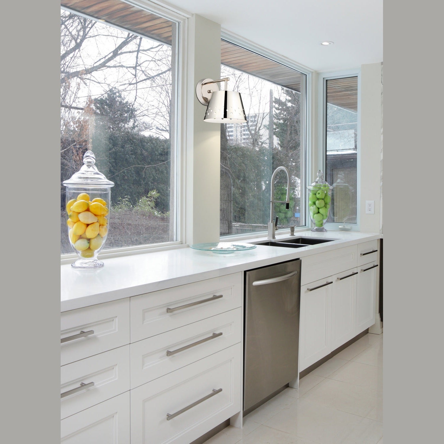 Z-Lite - 6014-1S-PN - One Light Wall Sconce - Katie - Polished Nickel