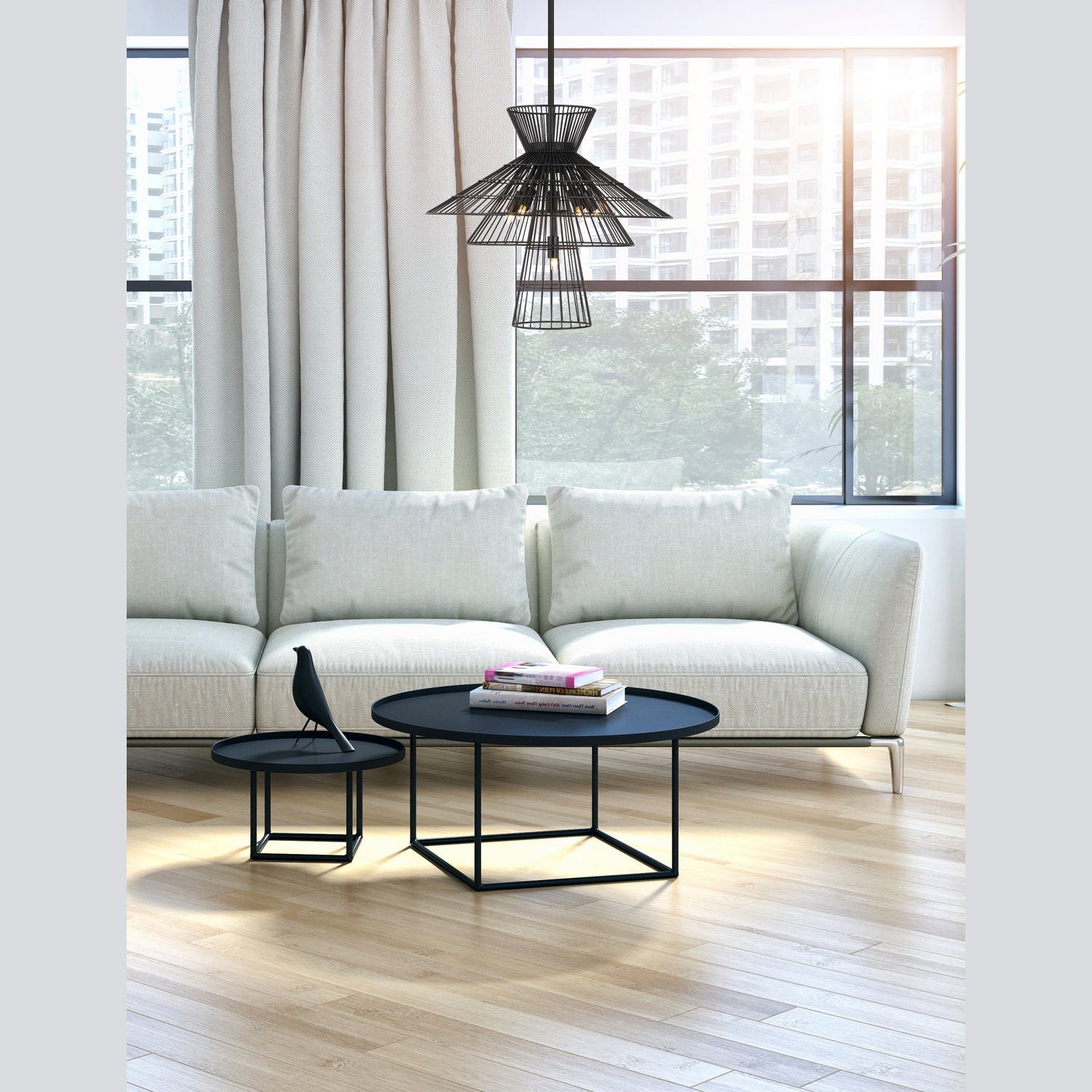 Z-Lite - 6015-6MB - Six Light Chandelier - Alito - Matte Black