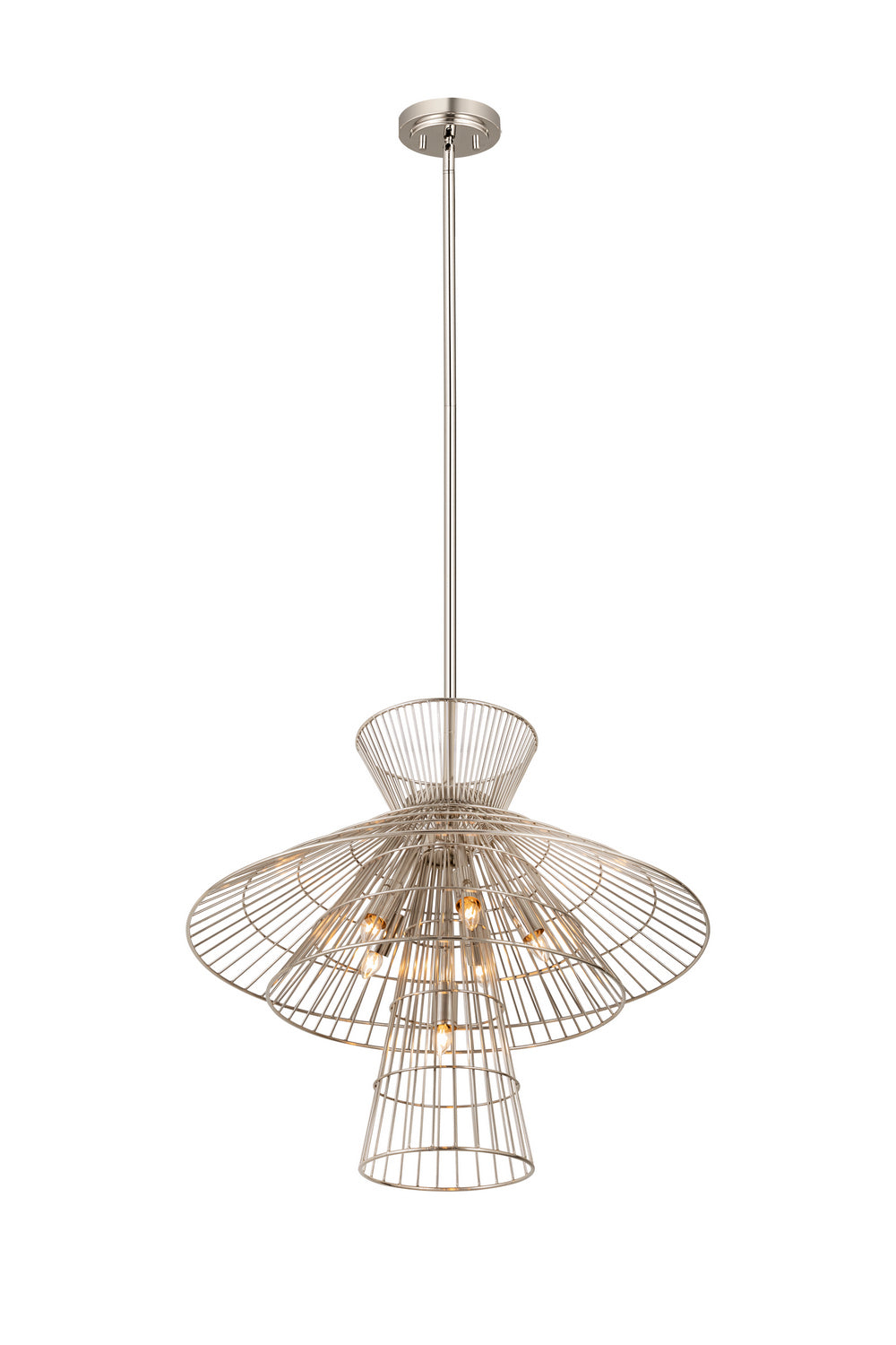 Z-Lite - 6015-6PN - Six Light Chandelier - Alito - Polished Nickel