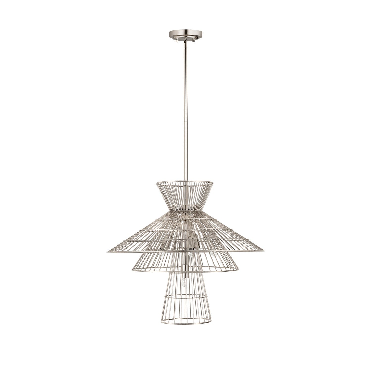 Z-Lite - 6015-6PN - Six Light Chandelier - Alito - Polished Nickel