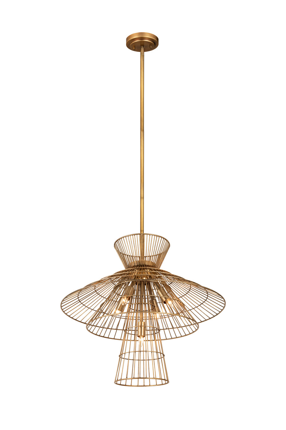 Z-Lite - 6015-6RB - Six Light Chandelier - Alito - Rubbed Brass
