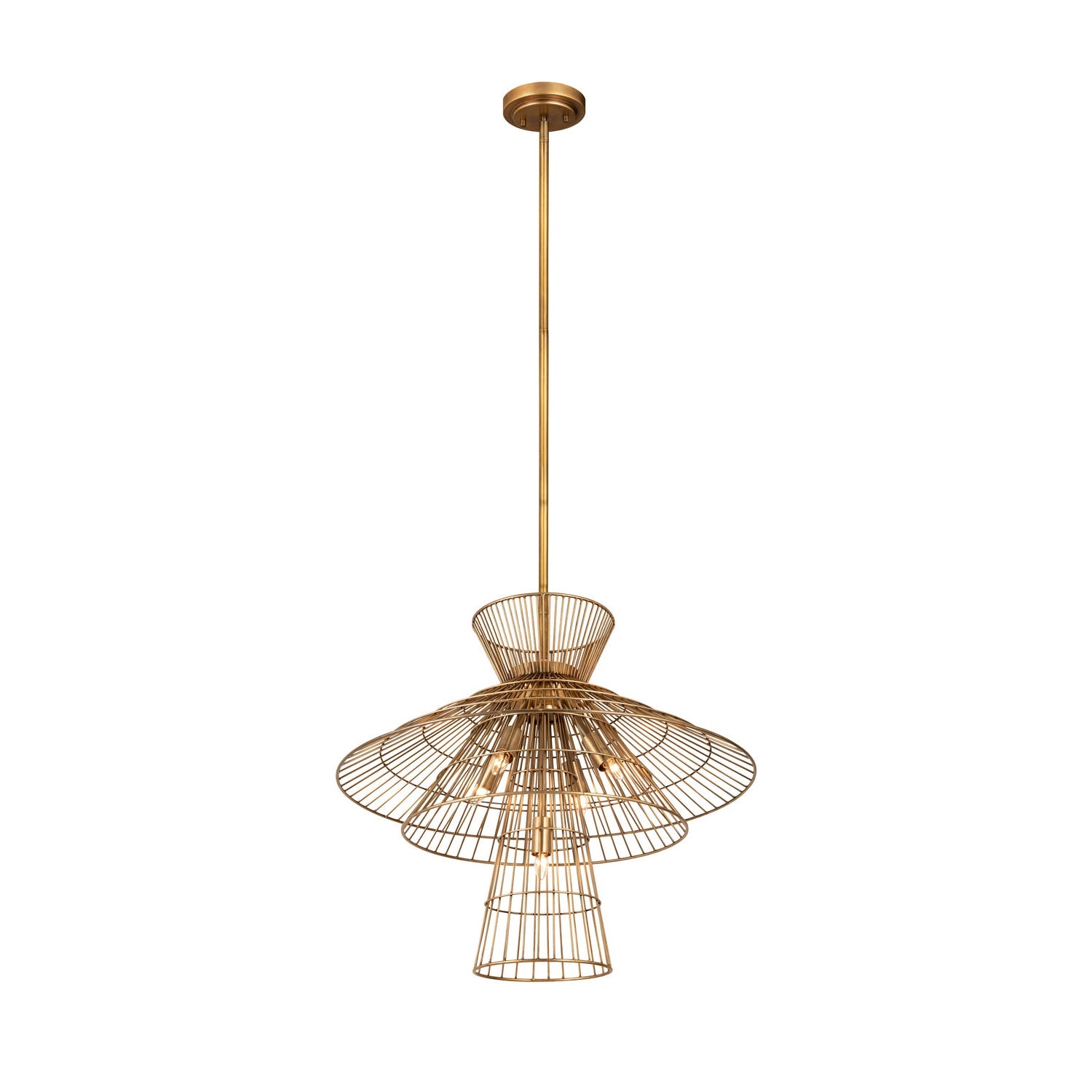 Z-Lite - 6015-6RB - Six Light Chandelier - Alito - Rubbed Brass
