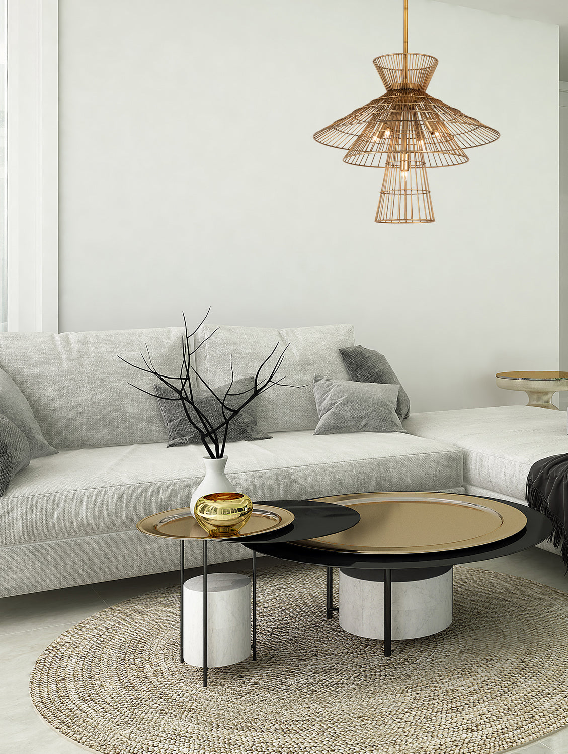 Z-Lite - 6015-6RB - Six Light Chandelier - Alito - Rubbed Brass
