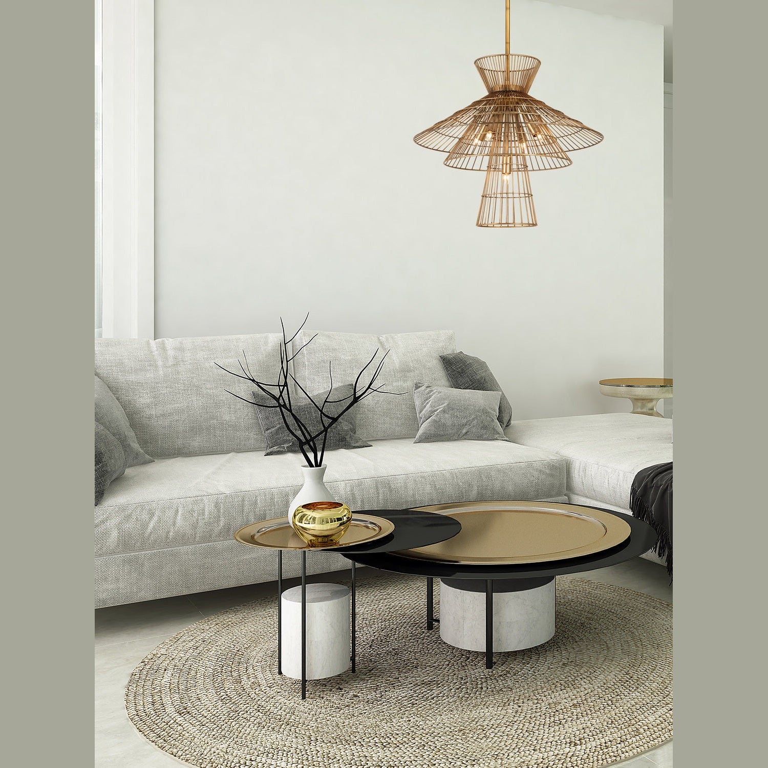 Z-Lite - 6015-6RB - Six Light Chandelier - Alito - Rubbed Brass