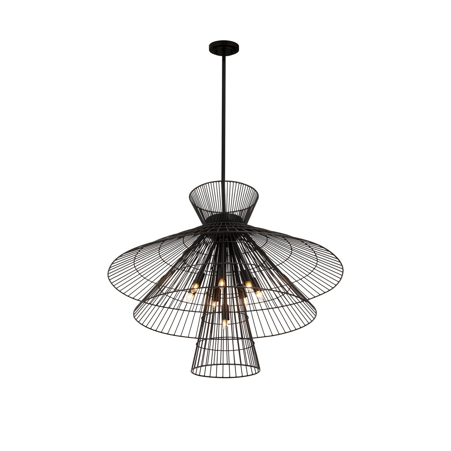 Z-Lite - 6015-8MB - Eight Light Chandelier - Alito - Matte Black