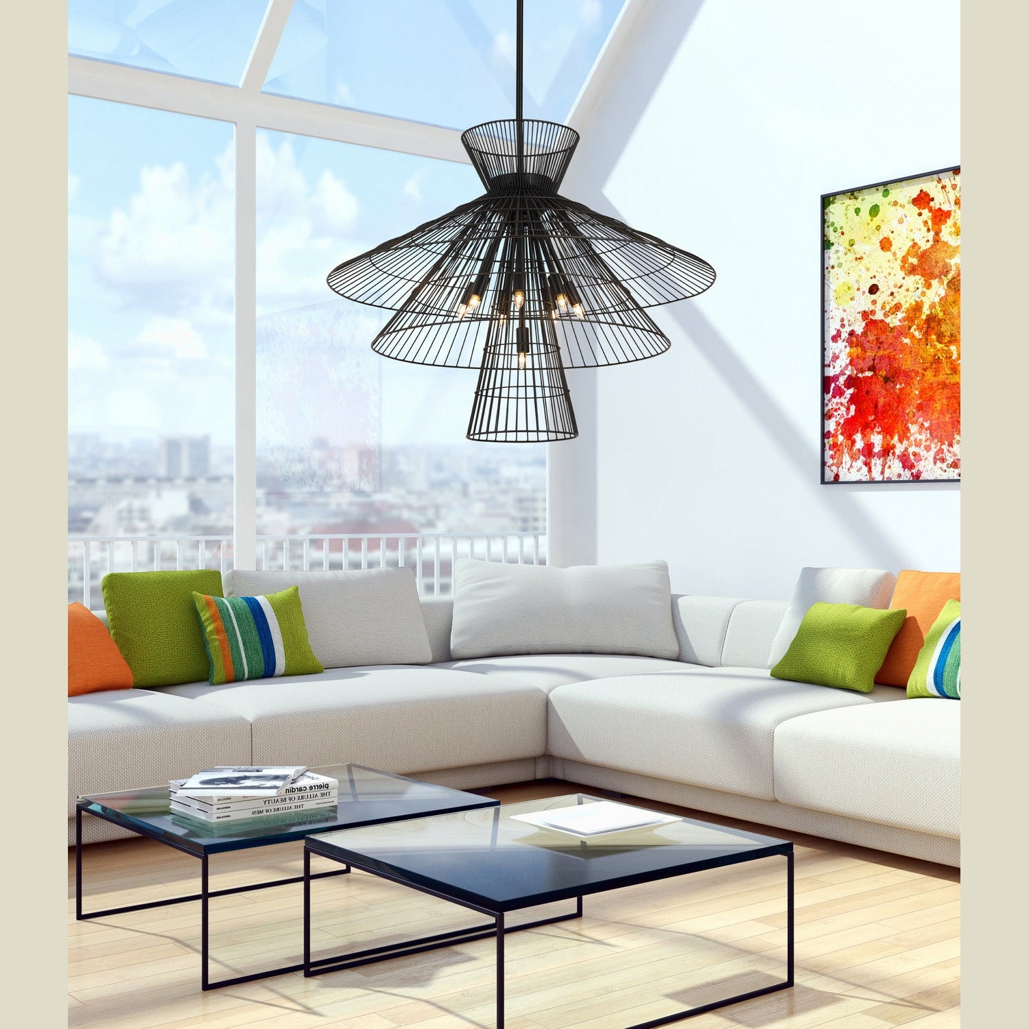 Z-Lite - 6015-8MB - Eight Light Chandelier - Alito - Matte Black