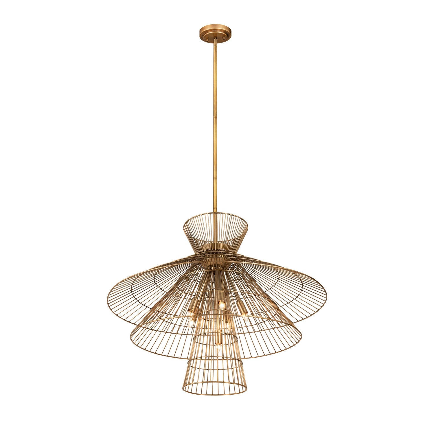 Z-Lite - 6015-8RB - Eight Light Chandelier - Alito - Rubbed Brass