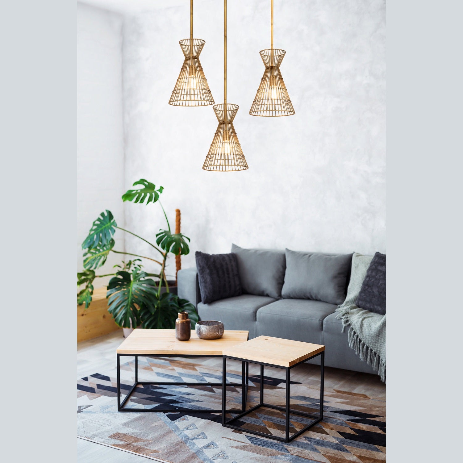 Z-Lite - 6015MP-RB - One Light Pendant - Alito - Rubbed Brass