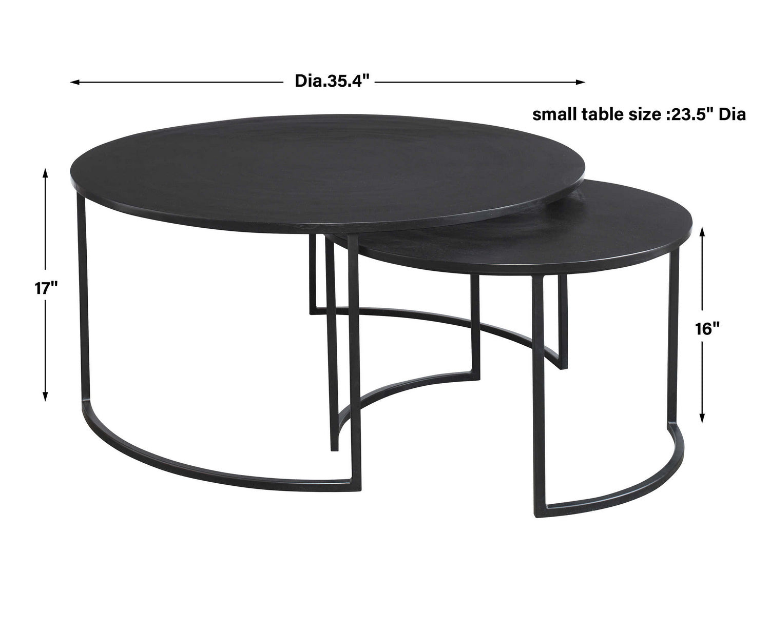 Uttermost - 25109 - Coffee Tables S/2 - Barnette - Oxidized Black