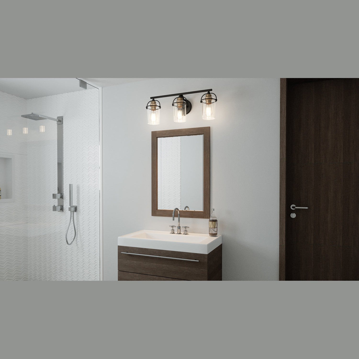 Quoizel - EMR8603MBK - Three Light Bath - Emerson - Matte Black