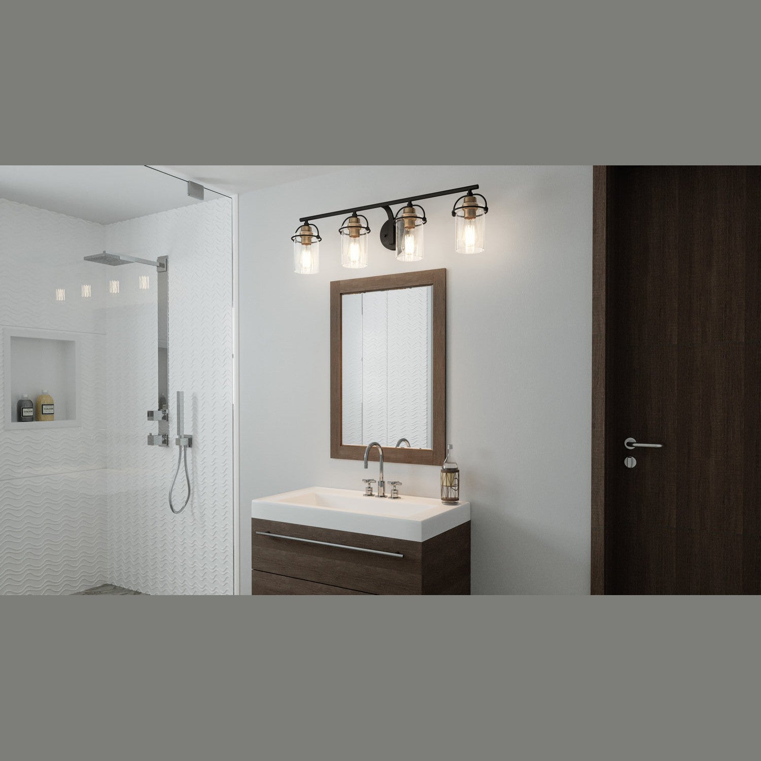 Quoizel - EMR8604MBK - Four Light Bath - Emerson - Matte Black