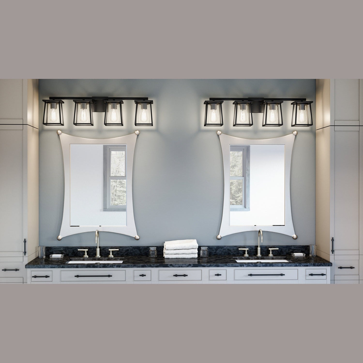 Quoizel - LDG8633MBK - Four Light Bath - Lodge - Matte Black