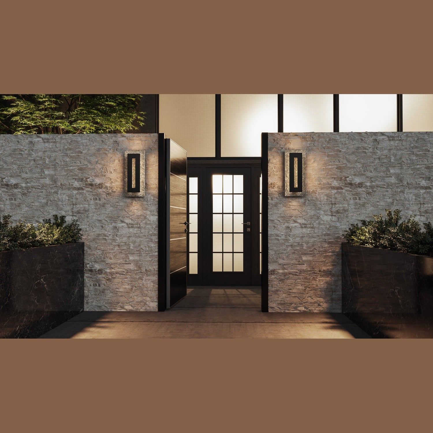 Quoizel - TTE8308EK - LED Outdoor Wall Mount - Tate - Earth Black