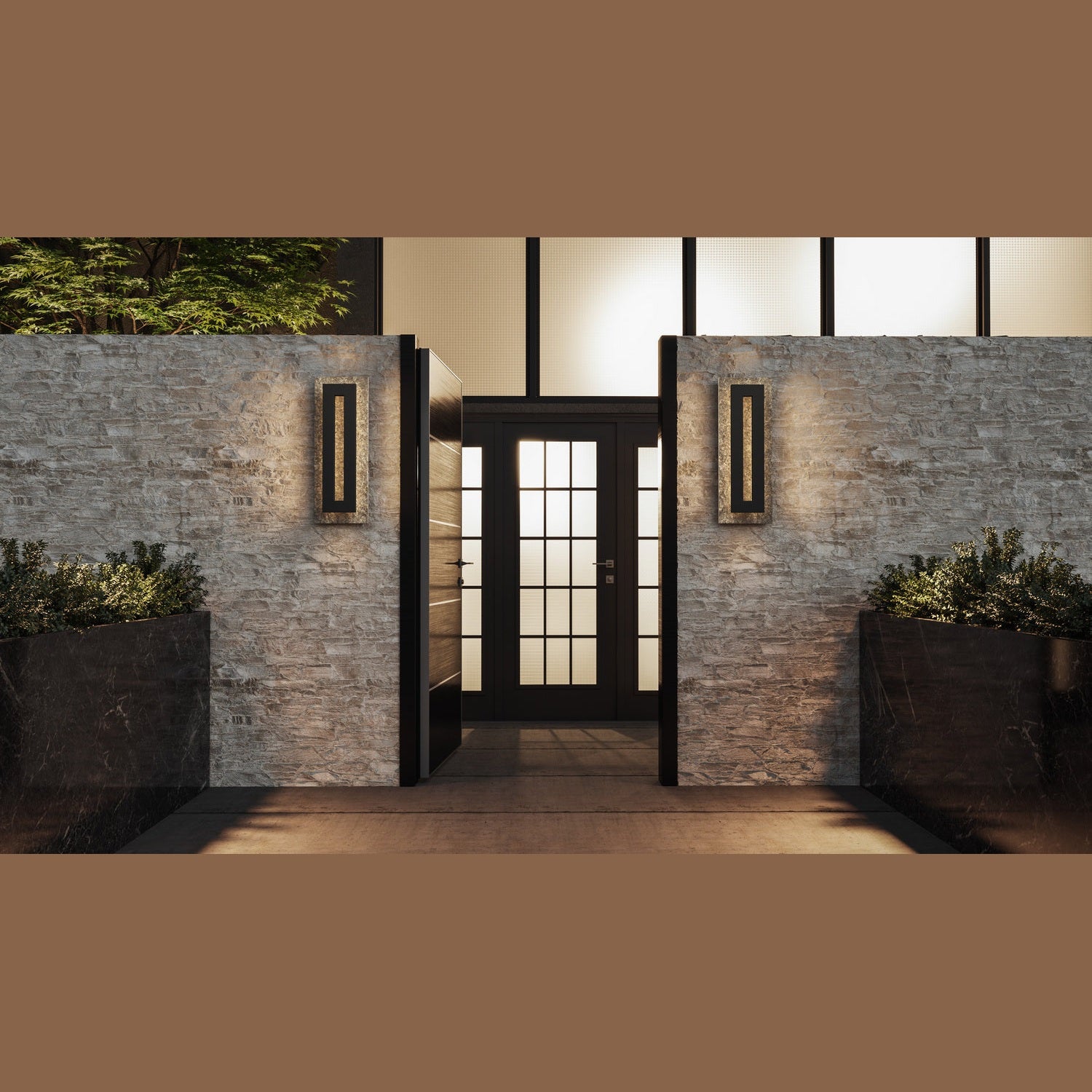 Quoizel - TTE8408EK - LED Outdoor Wall Mount - Tate - Earth Black