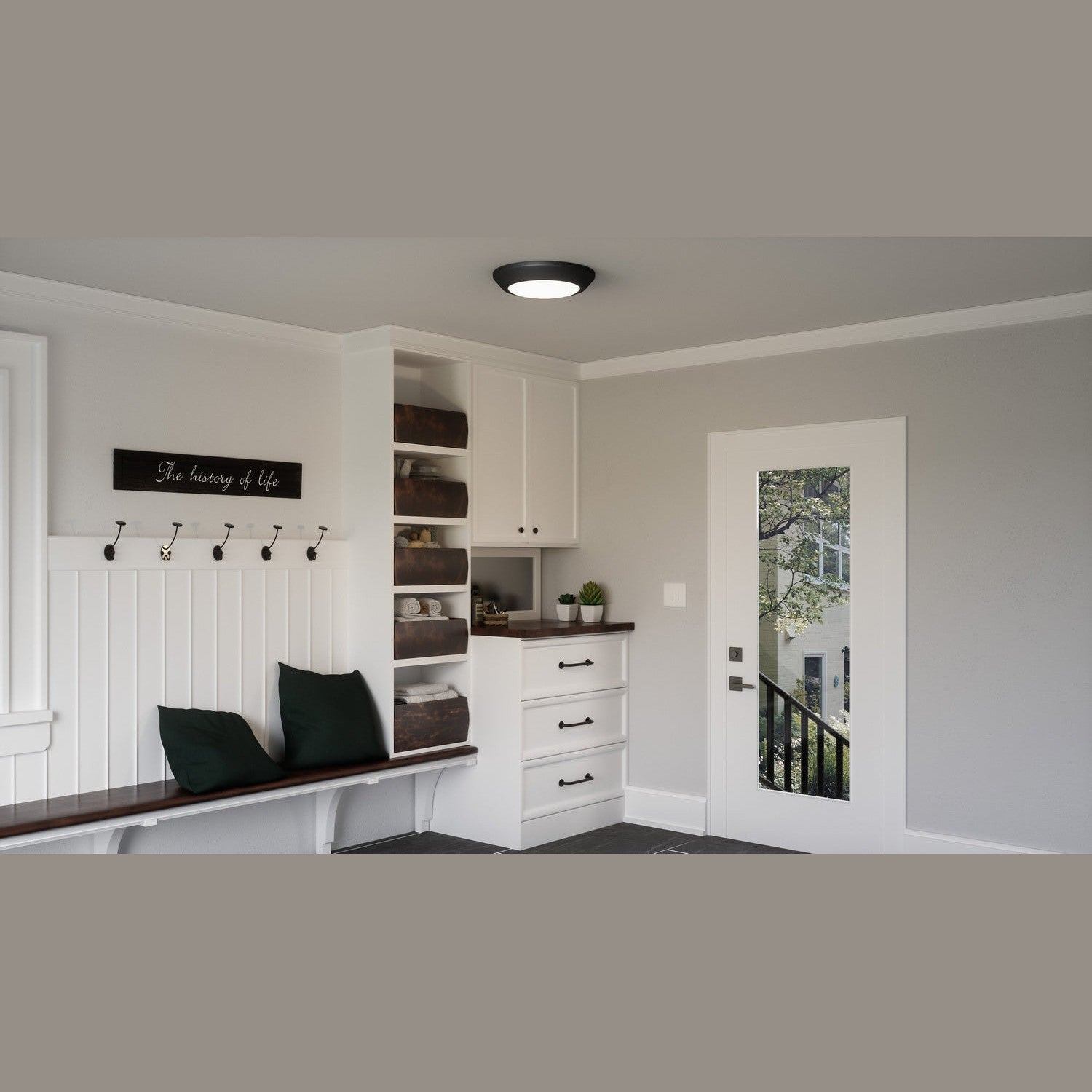 Quoizel - VRG1605EK - LED Flush Mount - Verge - Earth Black