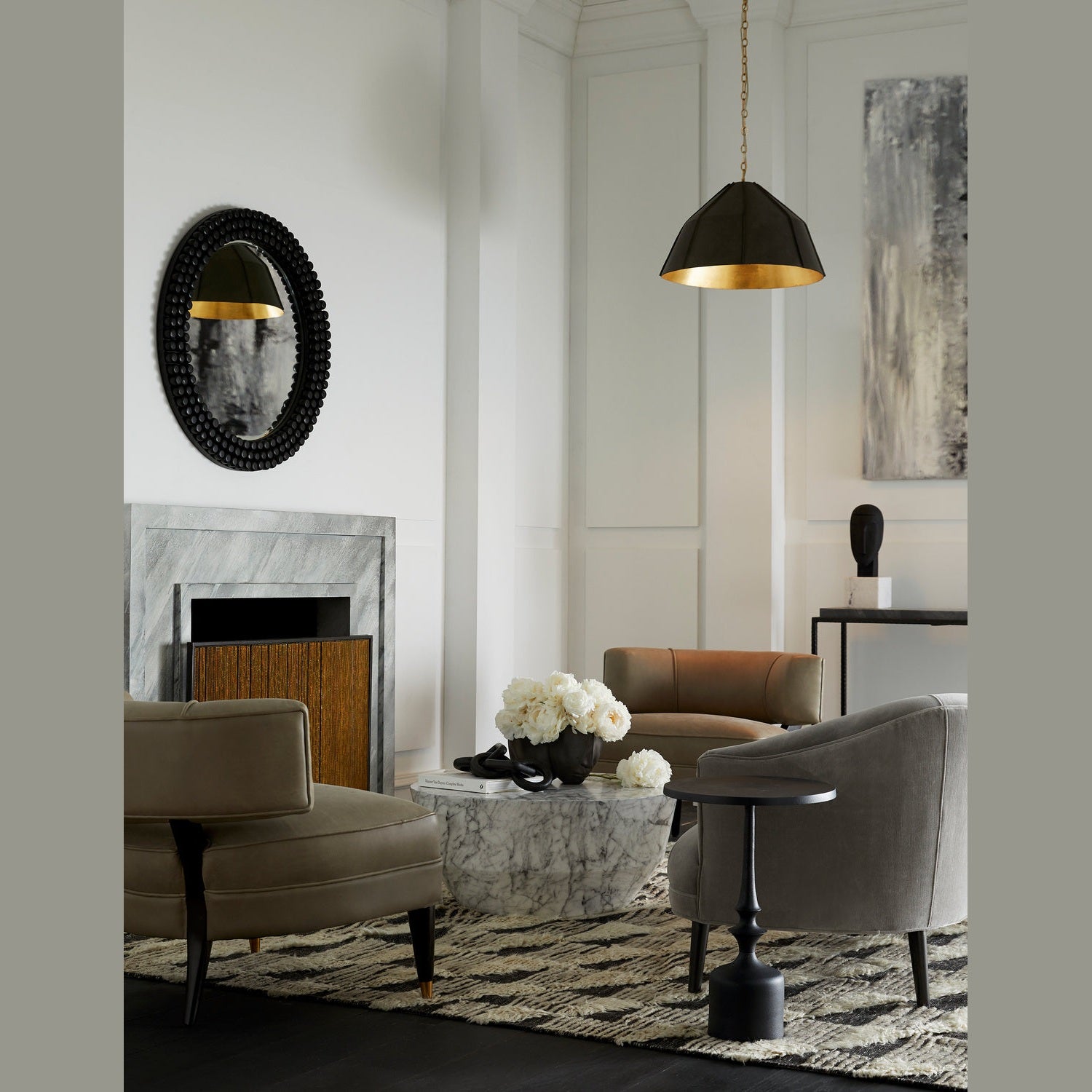 Arteriors - 5639 - Cocktail Table - Godwin - White Faux Marble