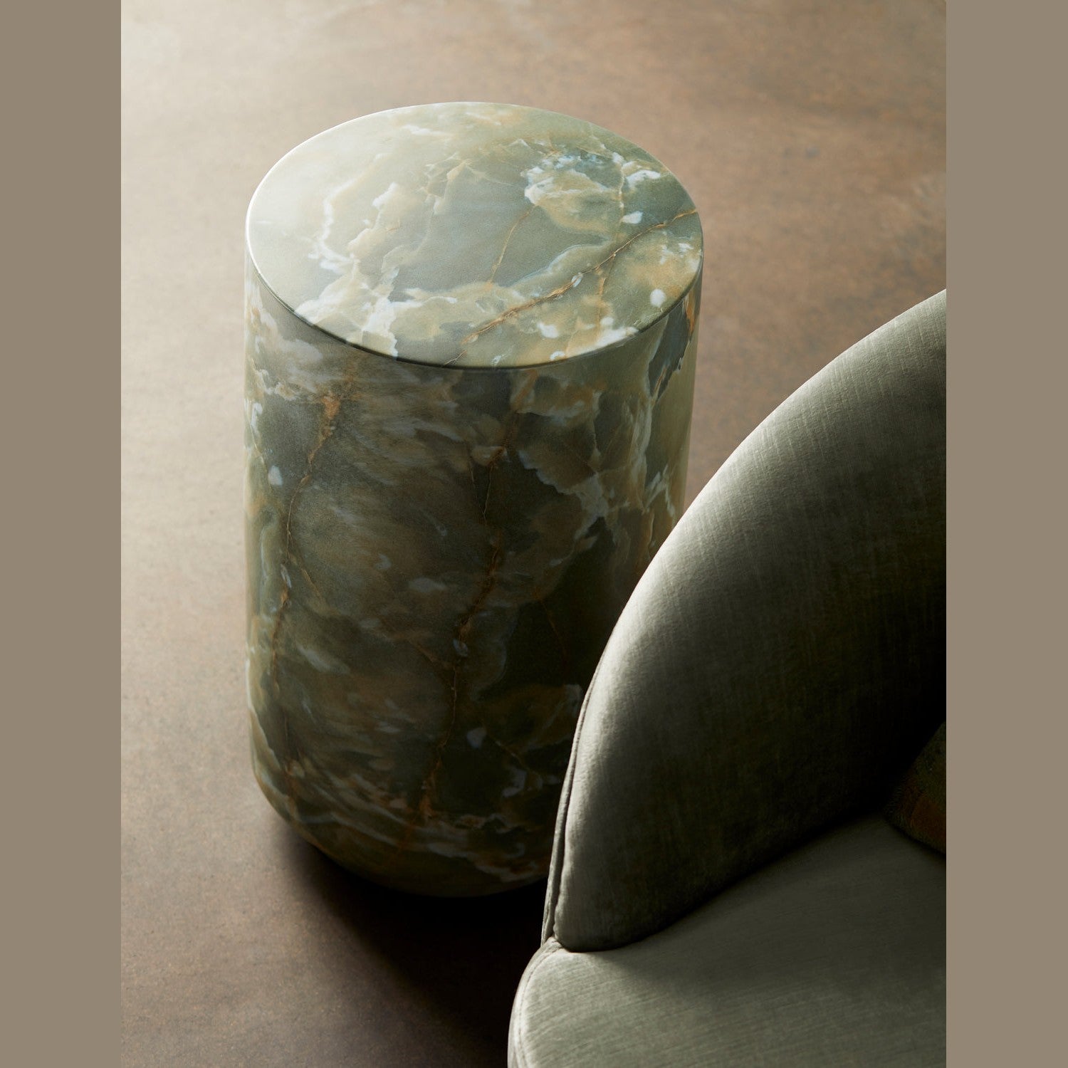 Arteriors - 5640 - Accent Table - Herbie - Jade Faux Marble