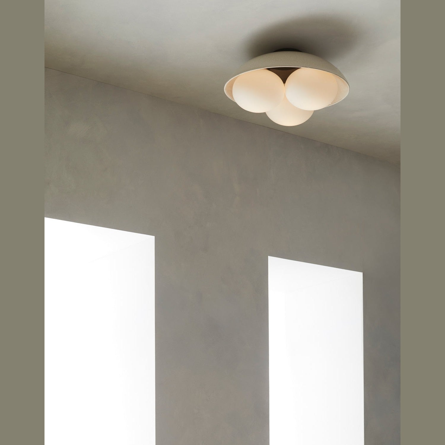 Arteriors - DA49004 - Three Light Flushmount - Glaze - Ivory Stained Crackle