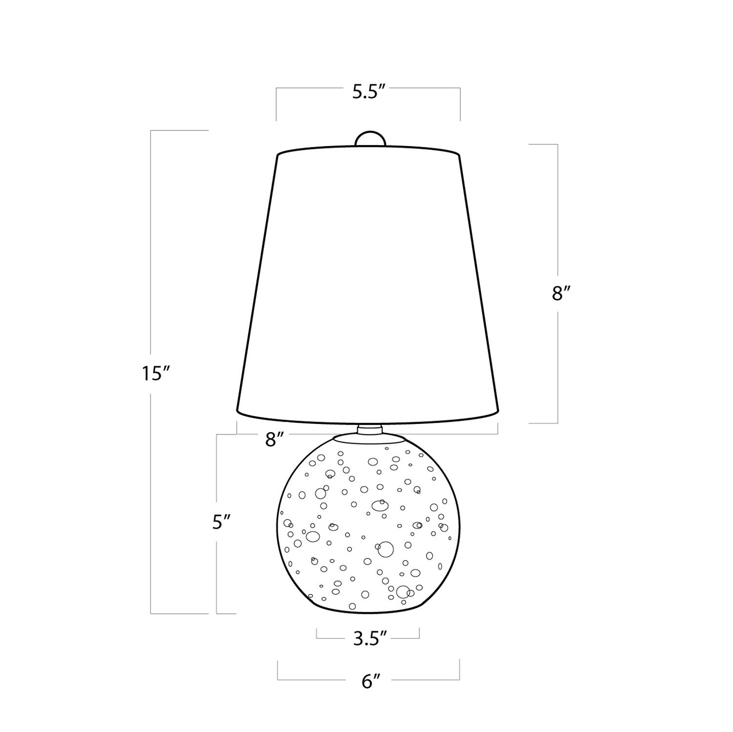 Regina Andrew - 13-1480 - One Light Mini Lamp - Bulle - Clear