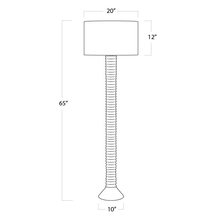 Regina Andrew - 14-1047WT - One Light Floor Lamp - Nabu - White