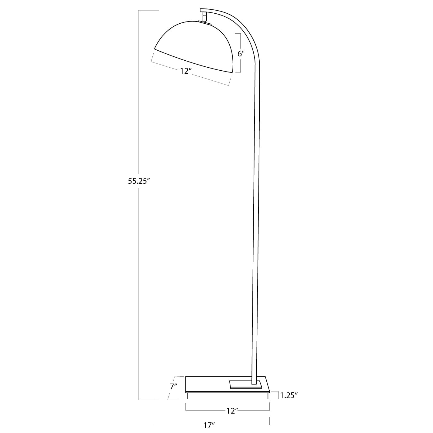 Regina Andrew - 14-1049NB - One Light Floor Lamp - Otto - Natural Brass