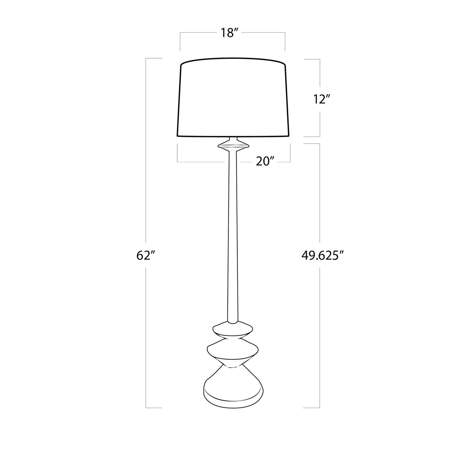Regina Andrew - 14-1054 - One Light Floor Lamp - Hope - White