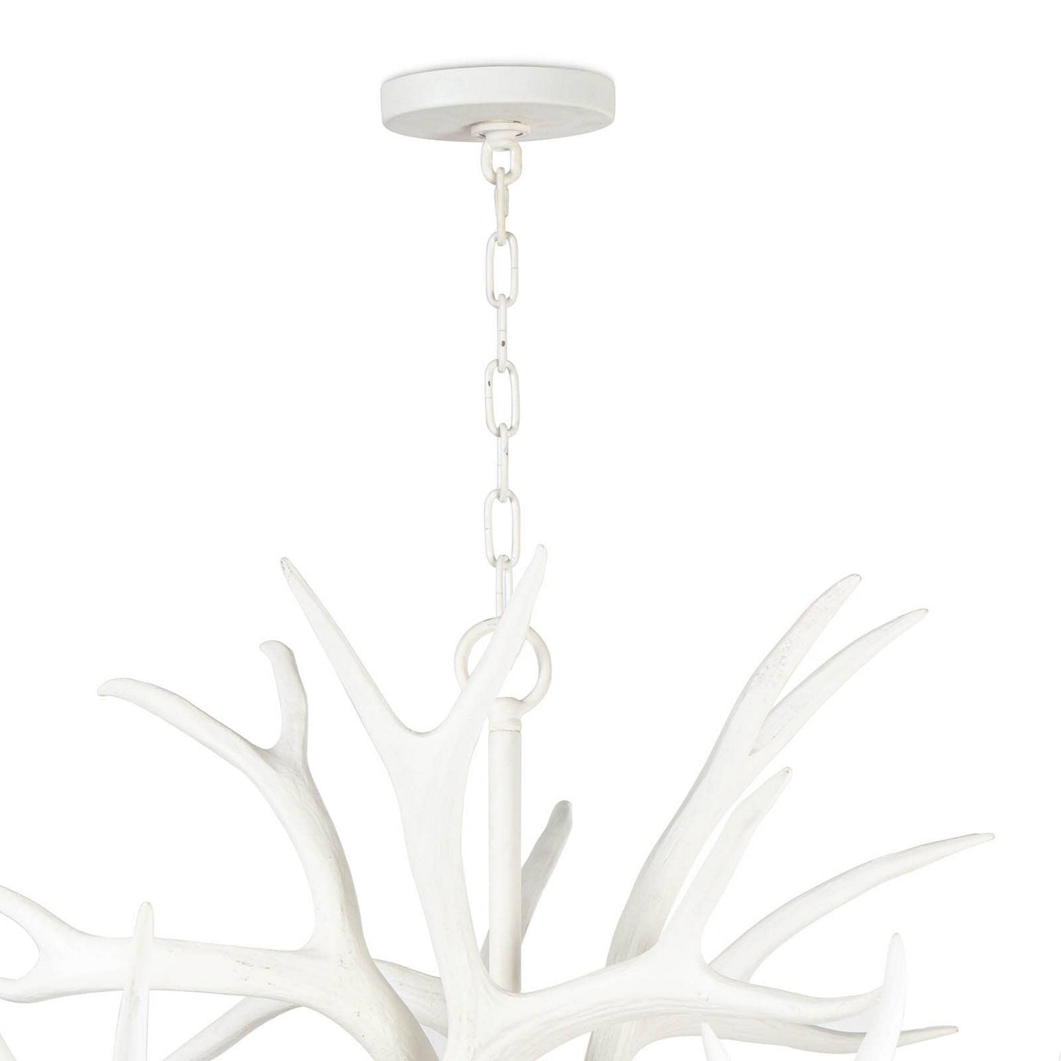 Regina Andrew - 16-1064WT - Six Light Chandelier - Antler - White