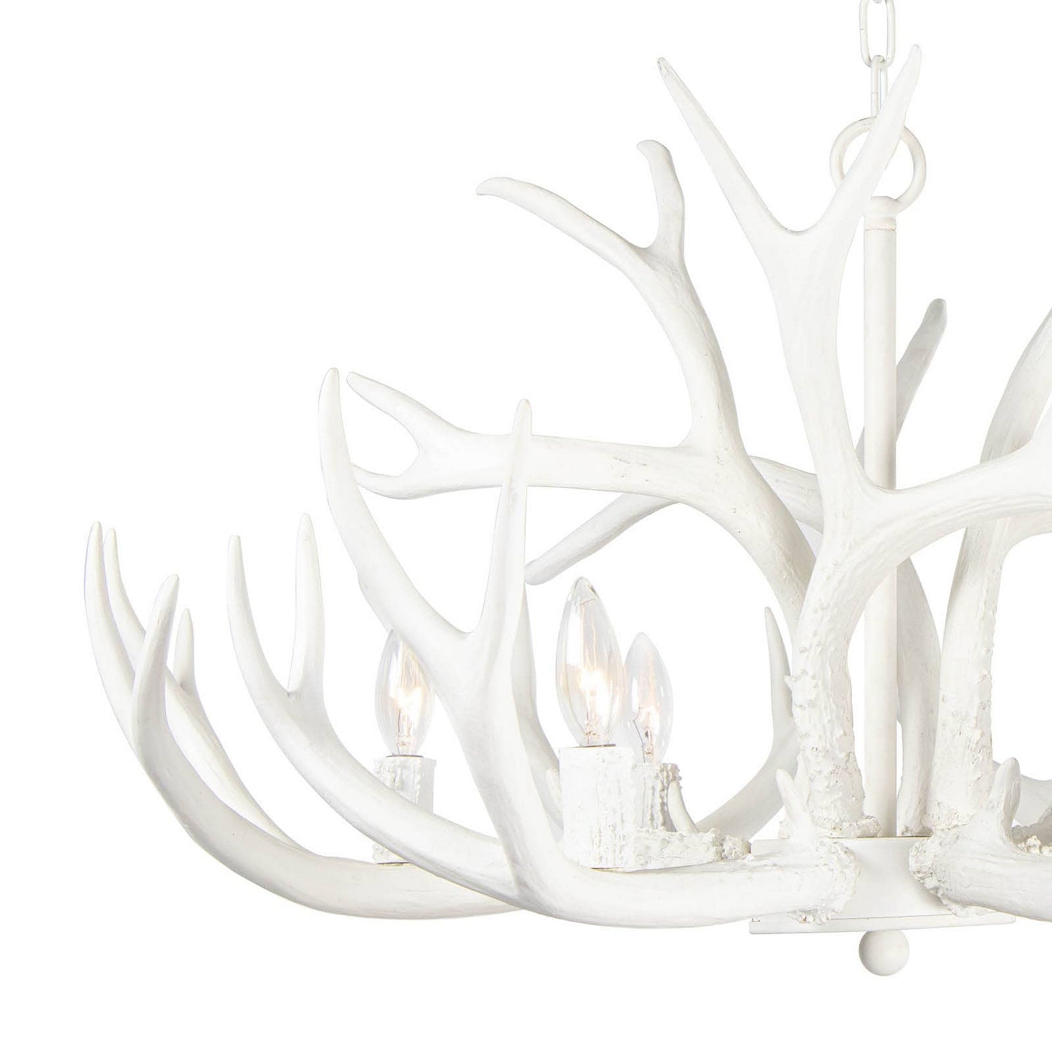 Regina Andrew - 16-1064WT - Six Light Chandelier - Antler - White