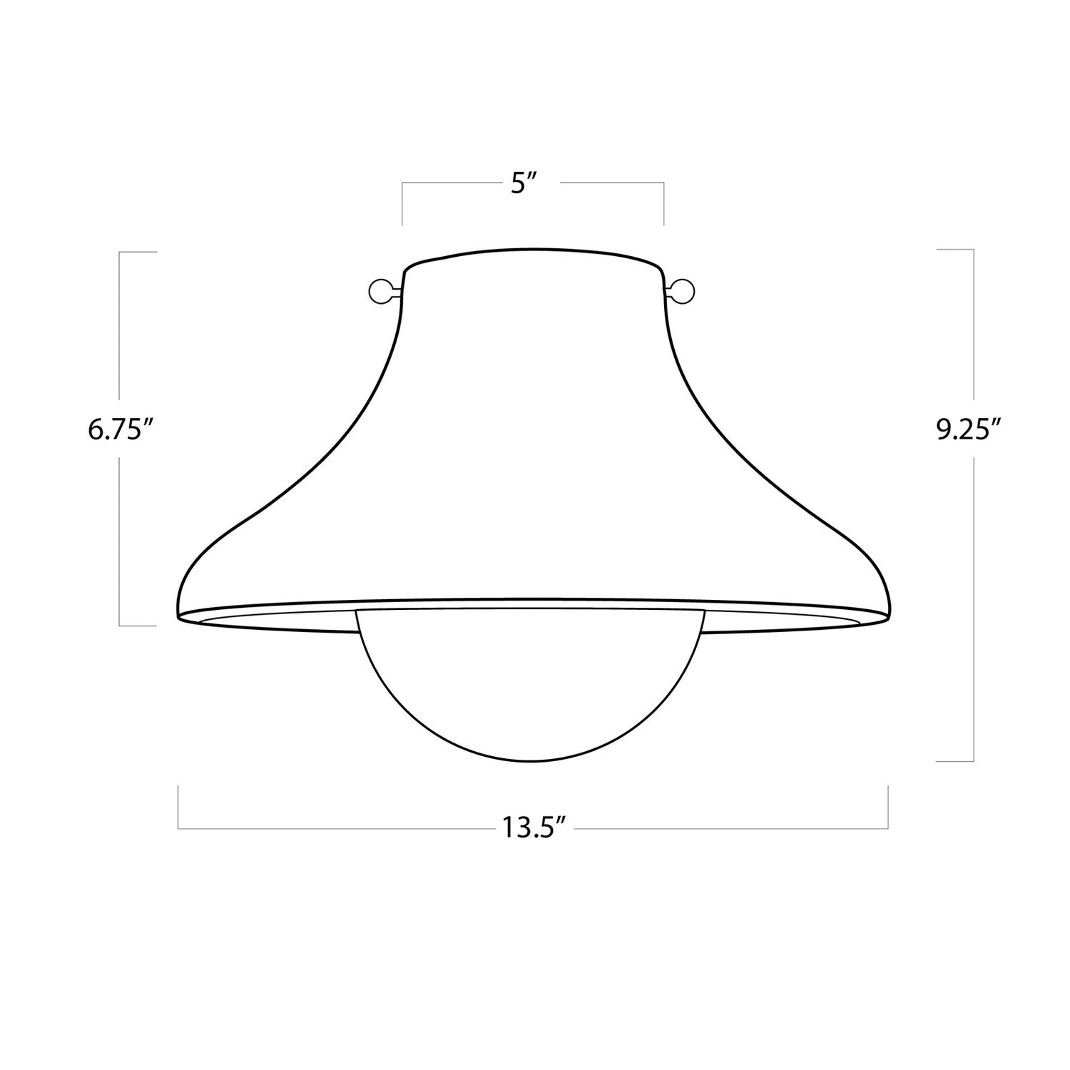 Regina Andrew - 16-1347EB - One Light Flush Mount - Surfside - Ebony