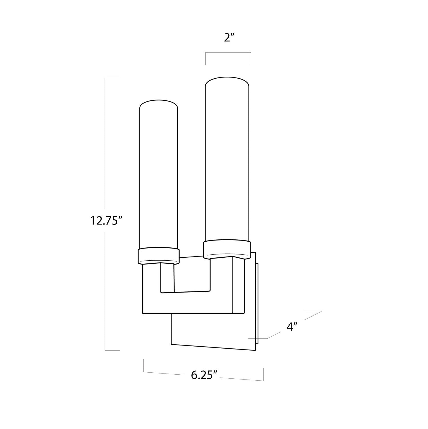 Regina Andrew - 17-1023 - Two Light Outdoor Wall Sconce - Montecito - Black