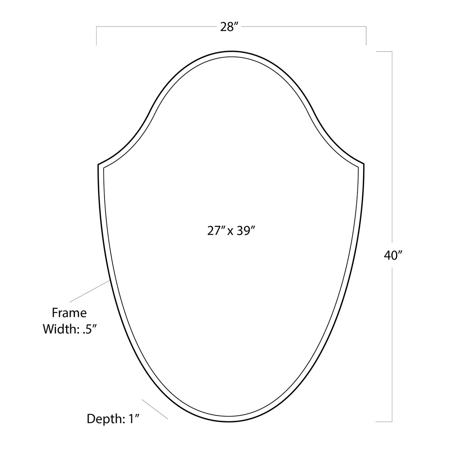 Regina Andrew - 21-1120STL - Mirror - Crest - Steel
