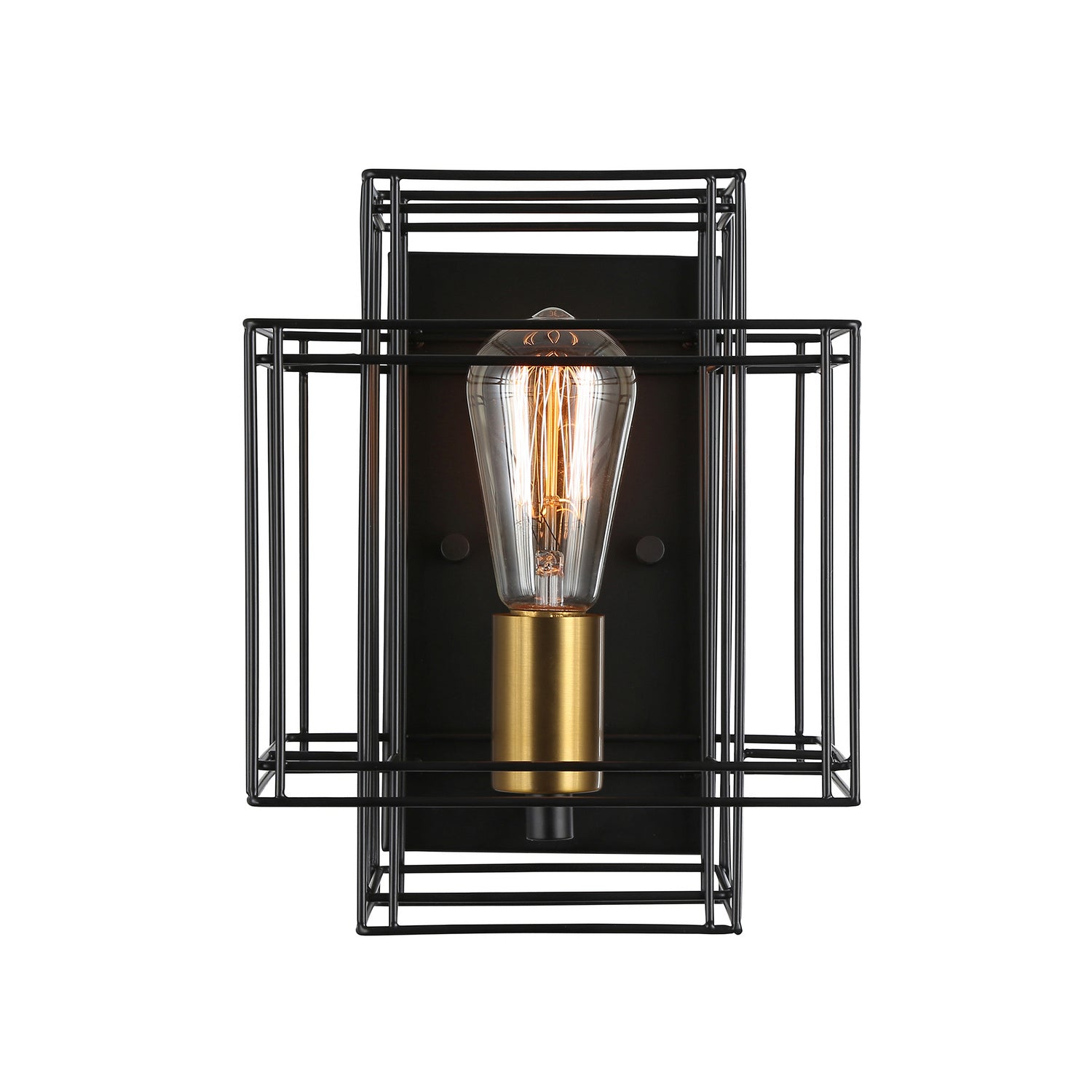 Artcraft - AC11737BK - One Light Wall Sconce - Artisan - Black and Brushed Brass