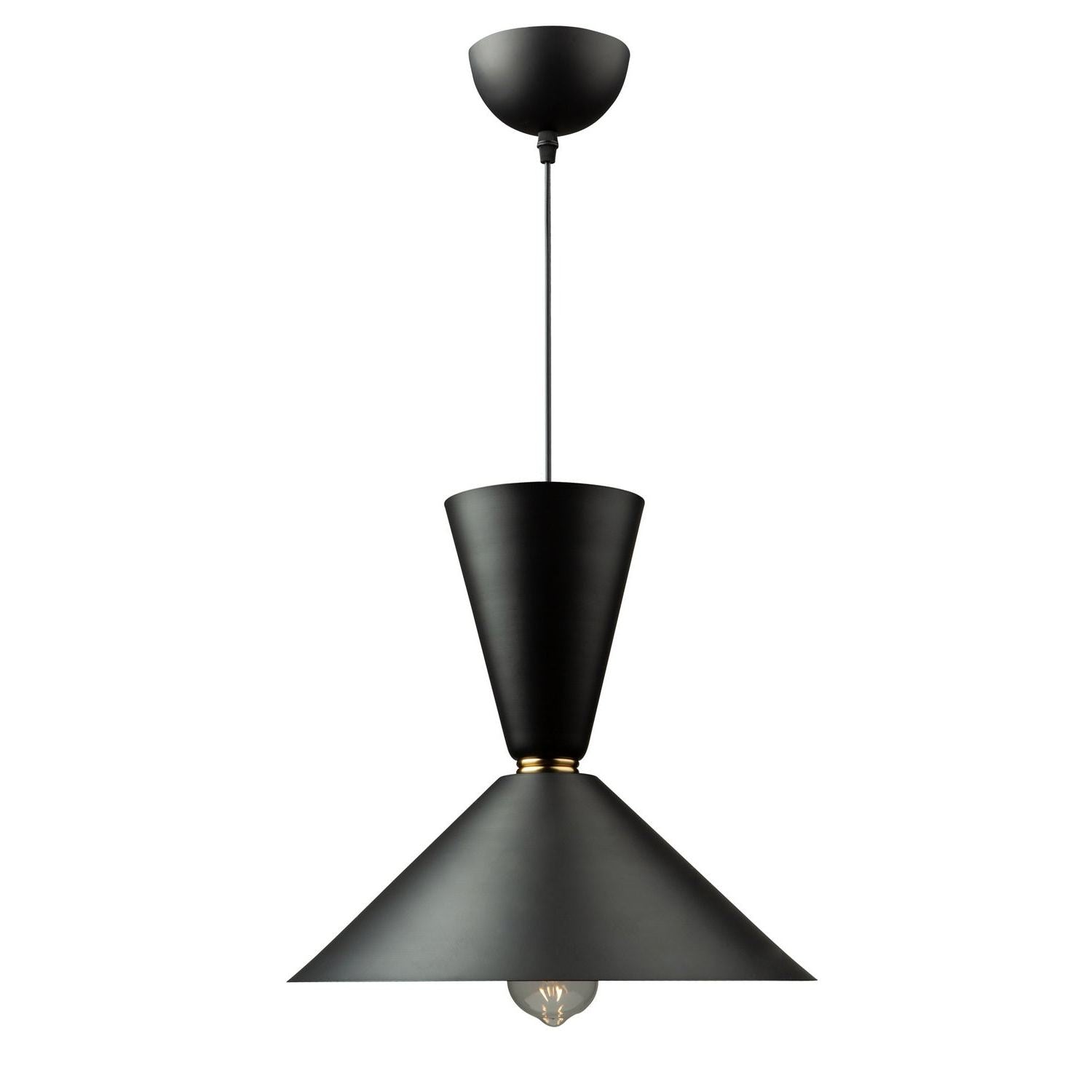 Artcraft - SC13292BK - One Light Pendant - Tempo - Matte Black and Brass