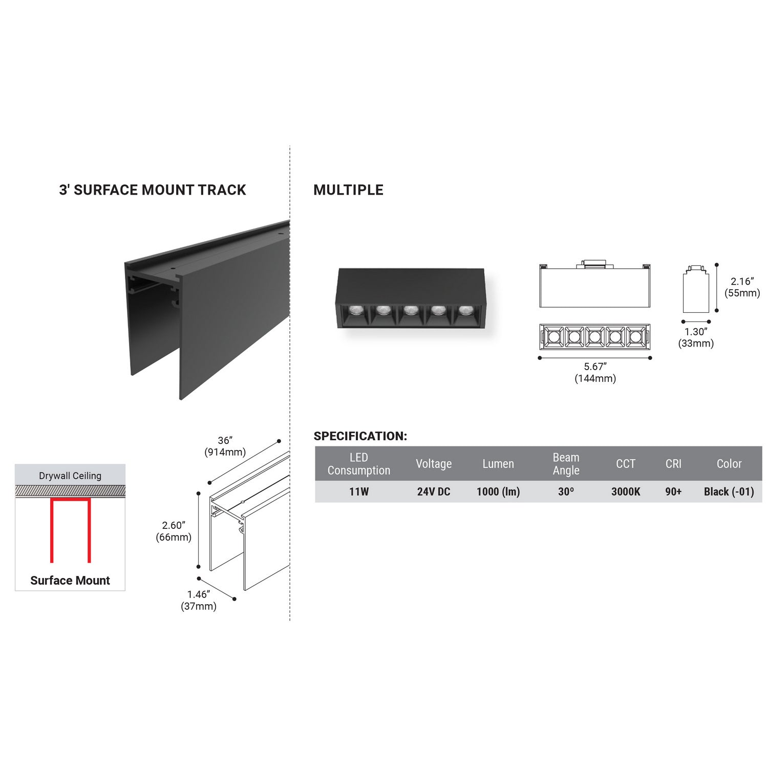 Eurofase - 38452-017 - LED Surface Mount - Black