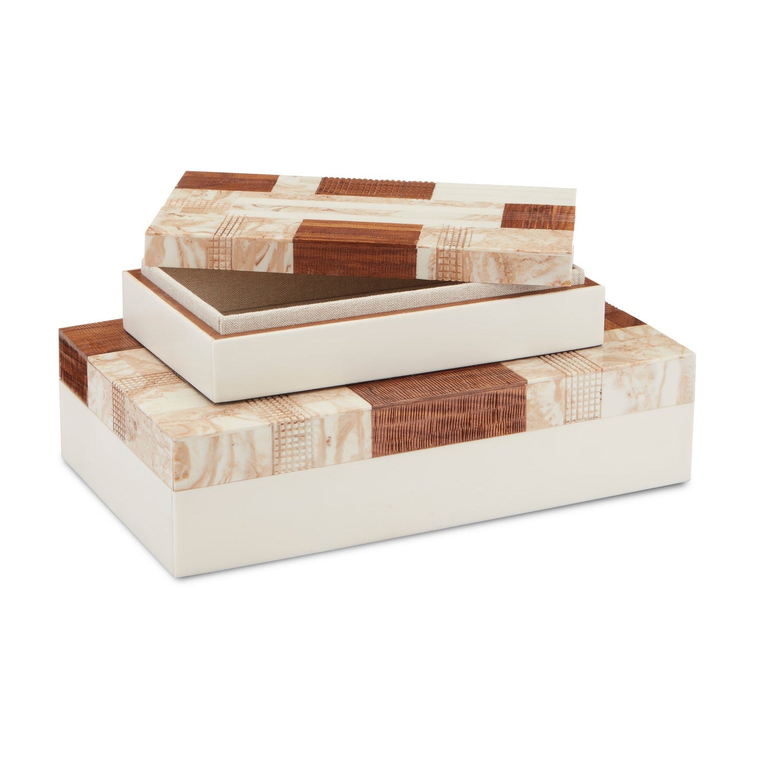 Currey and Company - 1200-0446 - Box Set of 2 - 1940s Collection - Beige/Brown/Ivory/Natural