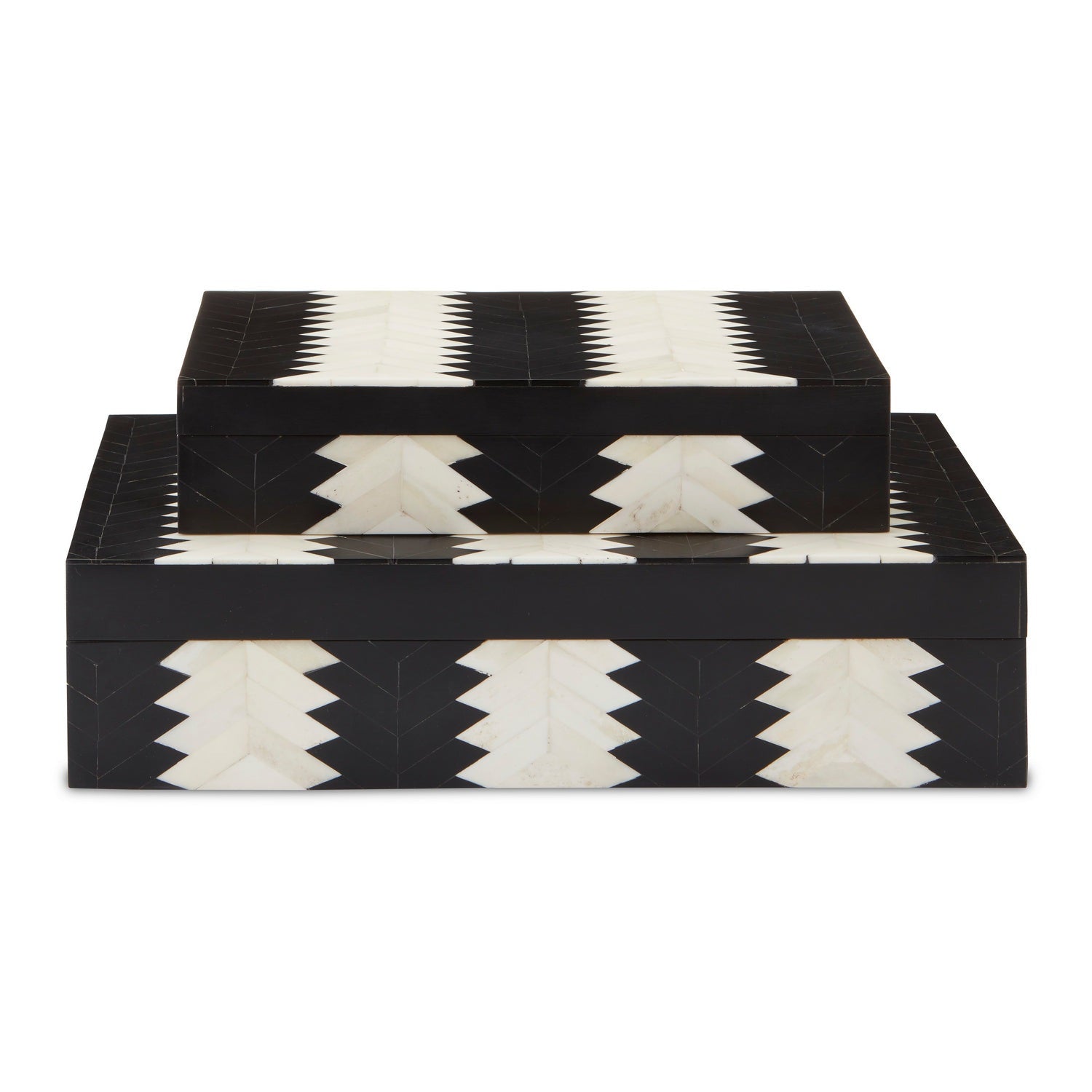 Currey and Company - 1200-0450 - Box Set of 2 - Arrow Collection - Black/White/Natural
