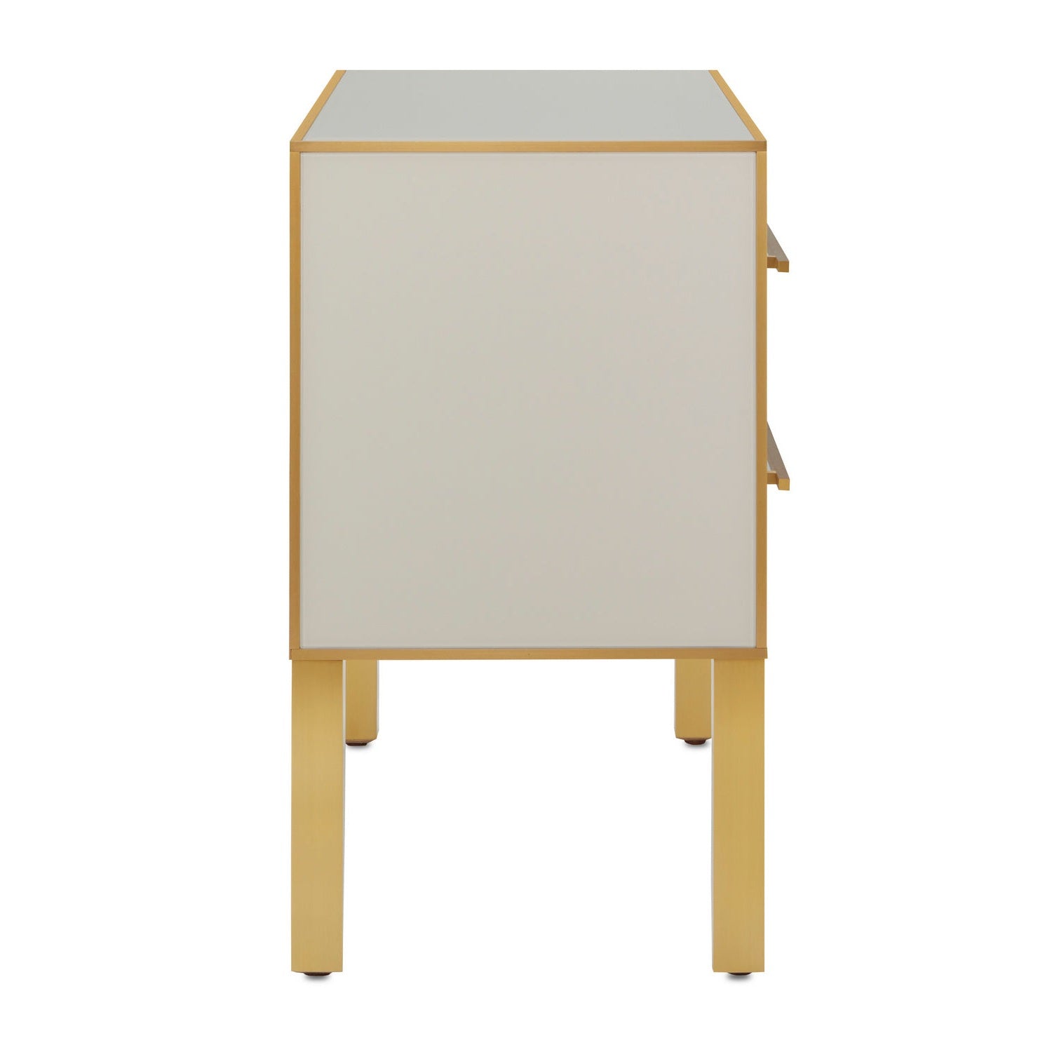 Currey and Company - 3000-0184 - Chest - Arden Collection - Ivory/Satin Brass