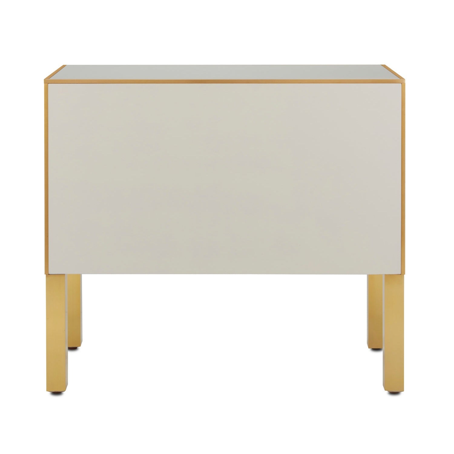 Currey and Company - 3000-0184 - Chest - Arden Collection - Ivory/Satin Brass