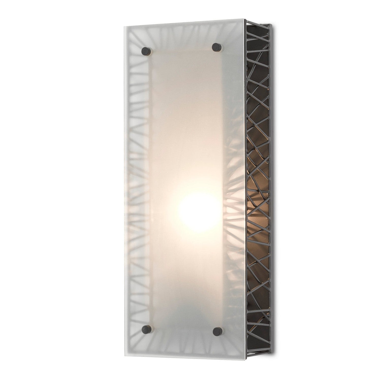 Currey and Company - 5000-0193 - One Light Wall Sconce - Vulcanus Wall Sconce - Satin Black/White