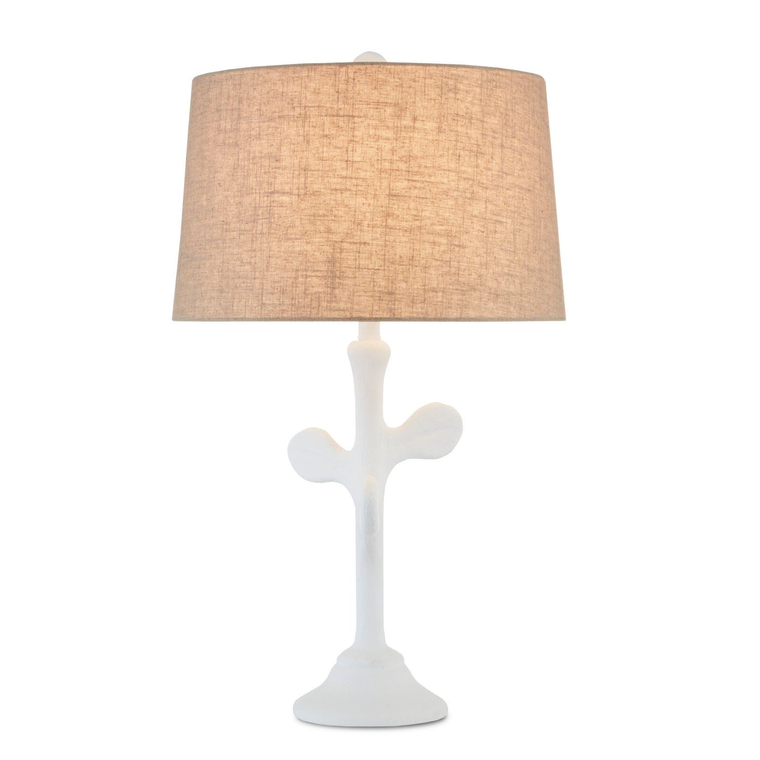 Currey and Company - 6000-0714 - One Light Table Lamp - Charny Collection - White Gesso