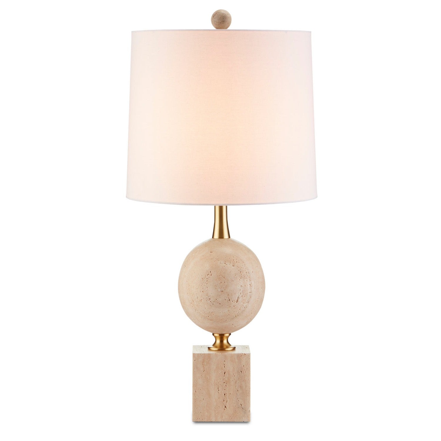Currey and Company - 6000-0718 - One Light Table Lamp - Adorno Table Lamp - Natural/Beige/Antique Brass