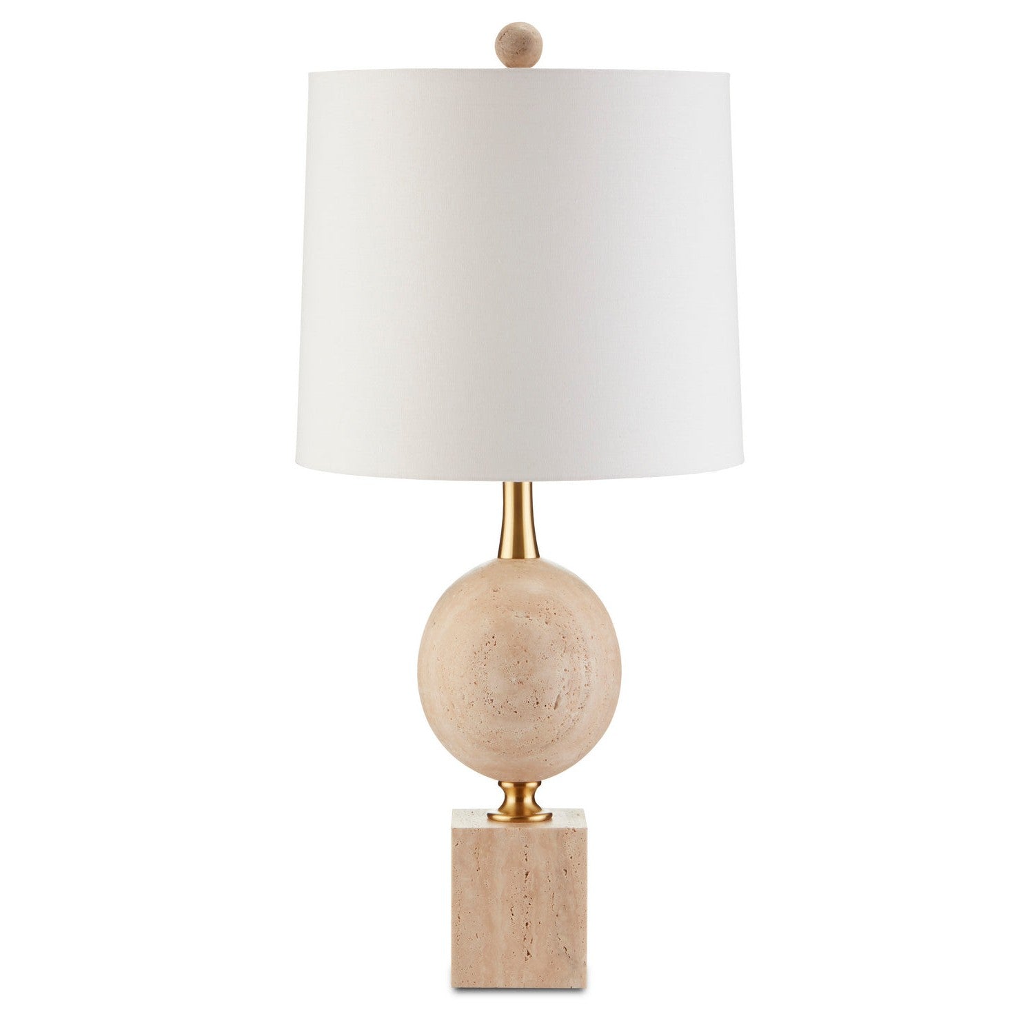 Currey and Company - 6000-0718 - One Light Table Lamp - Adorno Table Lamp - Natural/Beige/Antique Brass