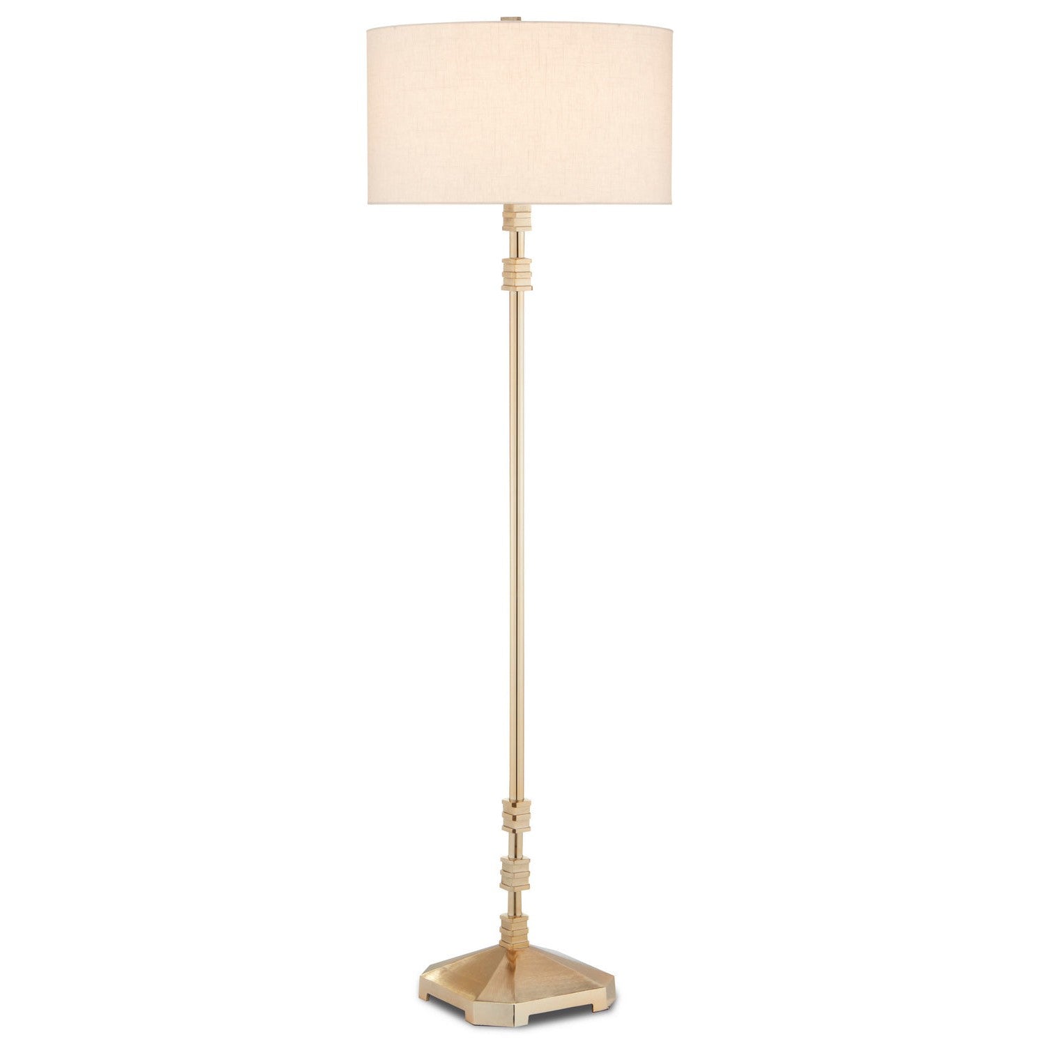 Currey and Company - 8000-0098 - One Light Floor Lamp - Pilare Collection - Shiny Gold