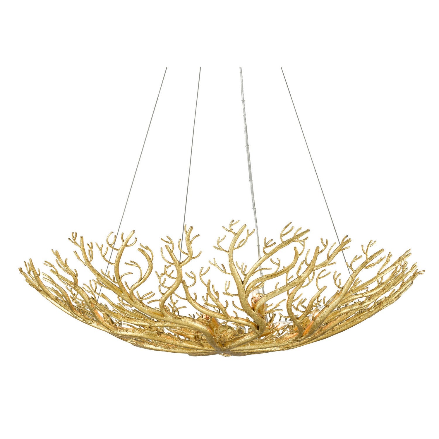Currey and Company - 9000-0780 - Eight Light Chandelier - Sea Fan Collection - Gold Gilt
