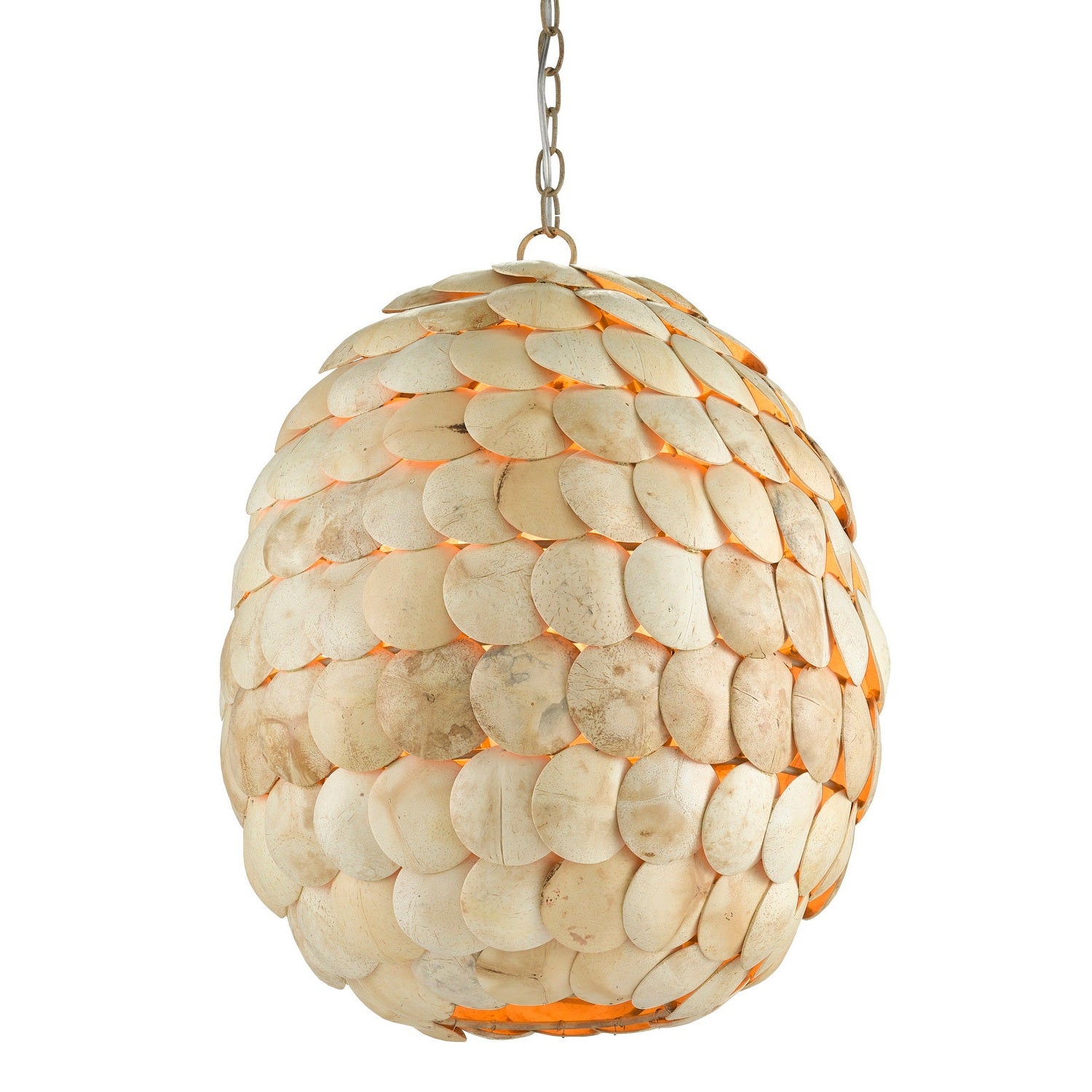 Currey and Company - 9000-0784 - Three Light Pendant - Buko Collection - Coco Cream