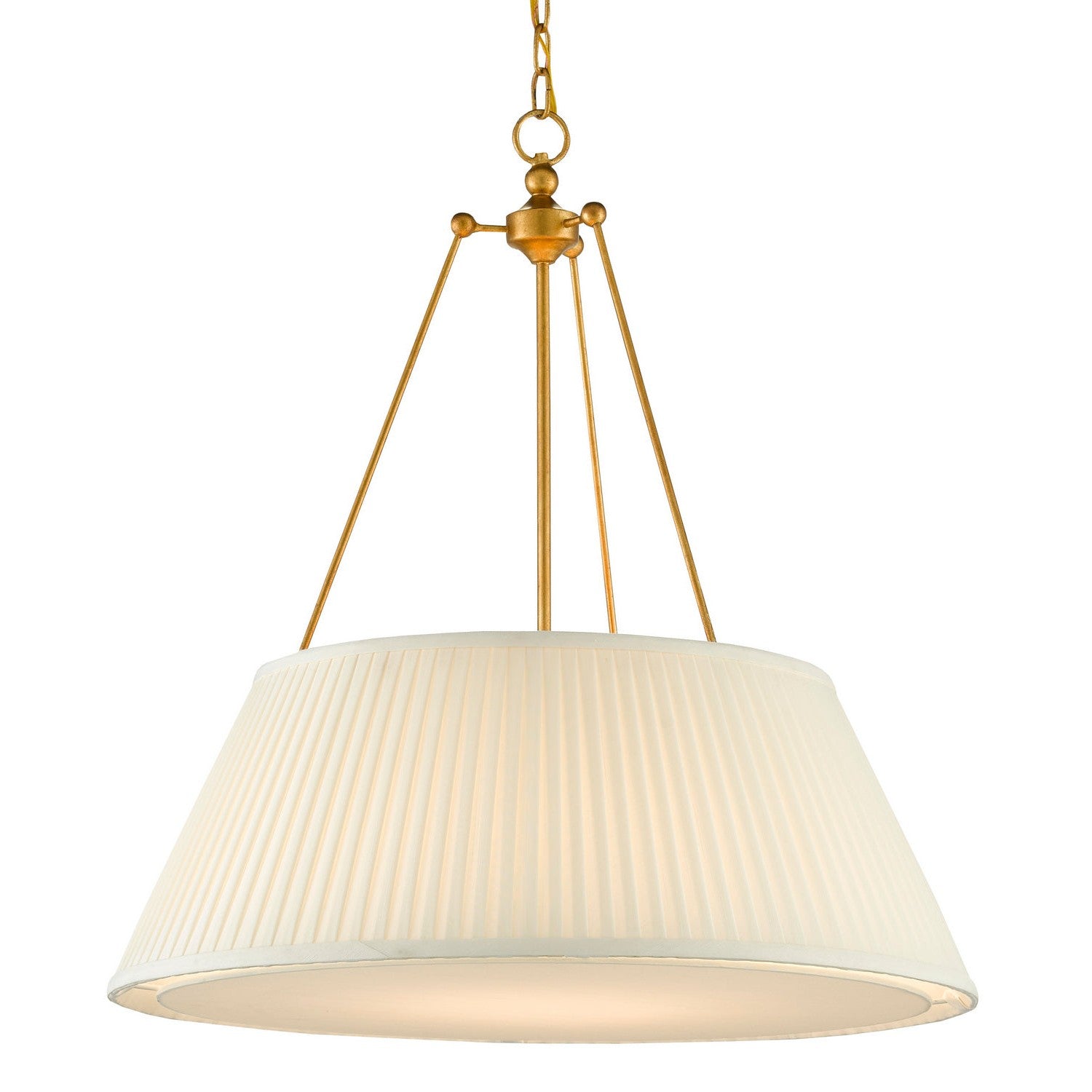 Currey and Company - 9000-0793 - LED Pendant - Lytham Gold Pendant - Antique Gold Leaf/White