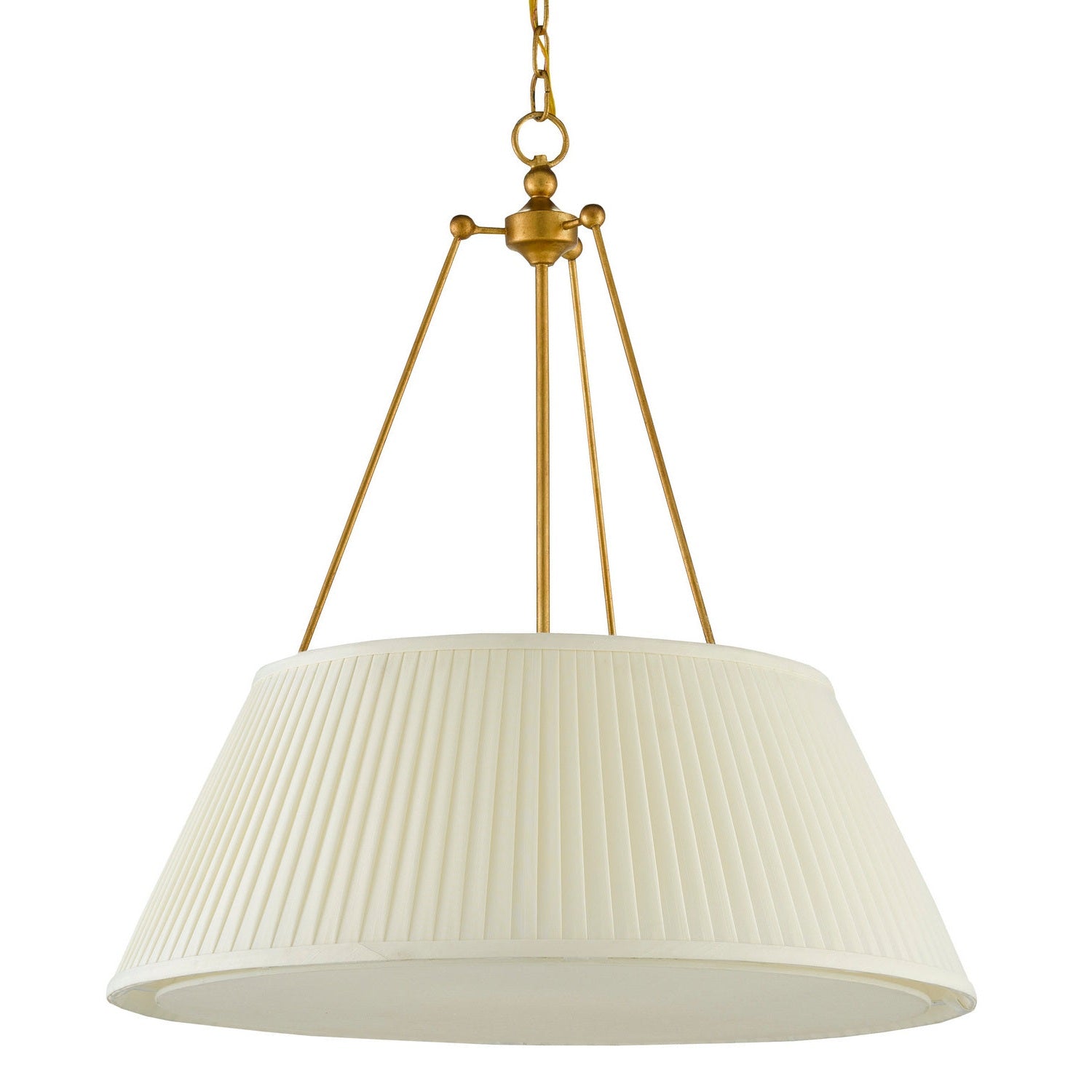 Currey and Company - 9000-0793 - LED Pendant - Lytham Gold Pendant - Antique Gold Leaf/White