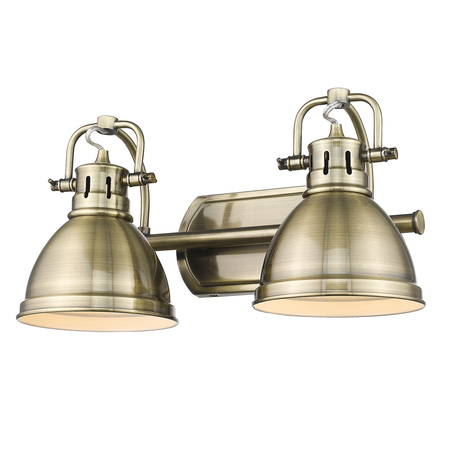 Golden - 3602-BA2 AB-AB - Two Light Bath Vanity - Duncan - Aged Brass
