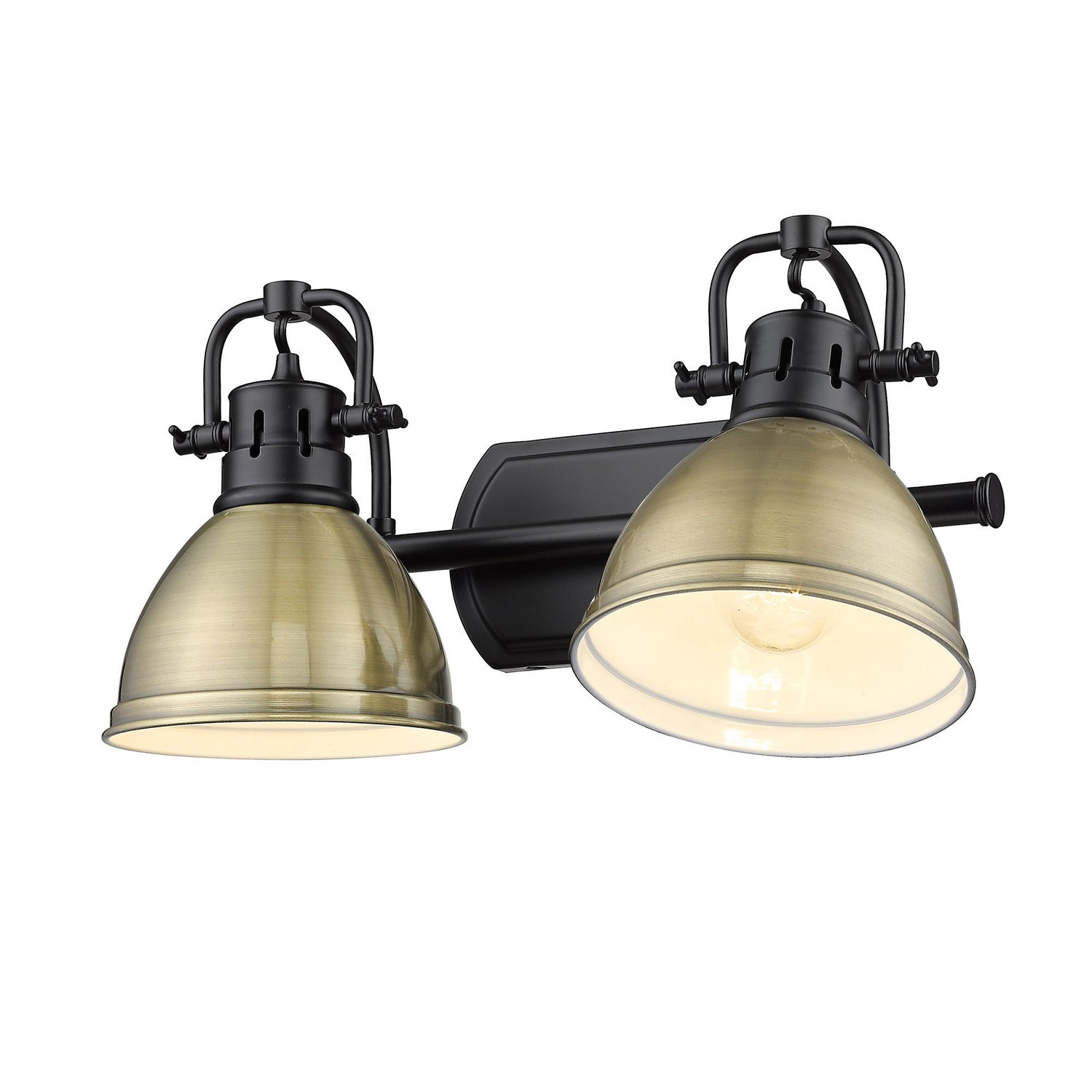 Golden - 3602-BA2 BLK-AB - Two Light Bath Vanity - Duncan - Matte Black