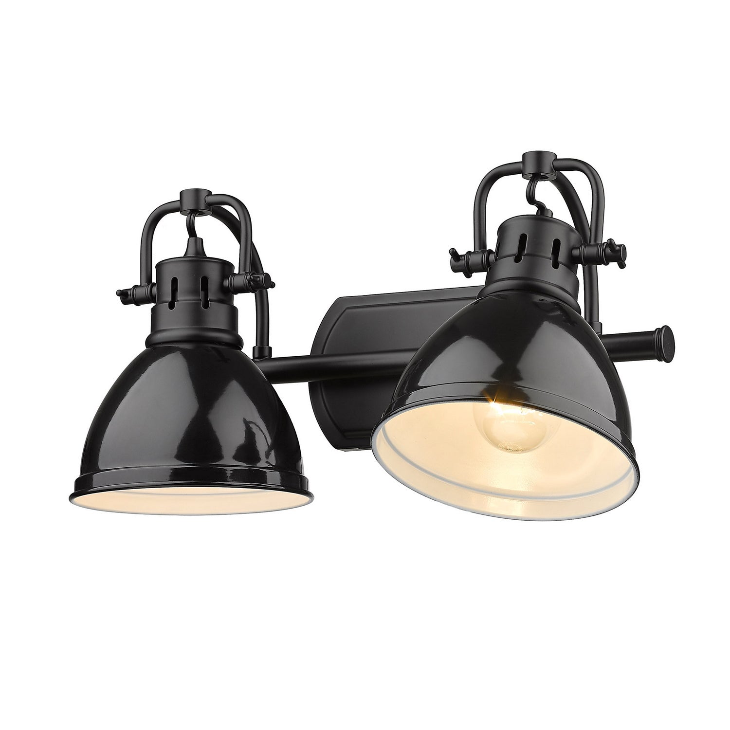Golden - 3602-BA2 BLK-BK - Two Light Bath Vanity - Duncan - Matte Black